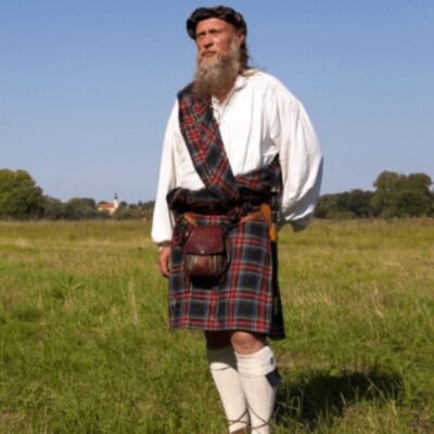 black Stewart Tartan Kilt