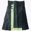 Black Utility Kilt with Yellow Trim