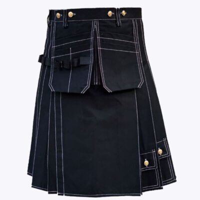 Black Working Kilt For Men