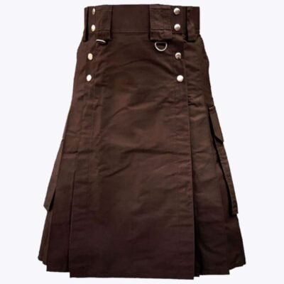 Brown Modern Utility Kilt For Man