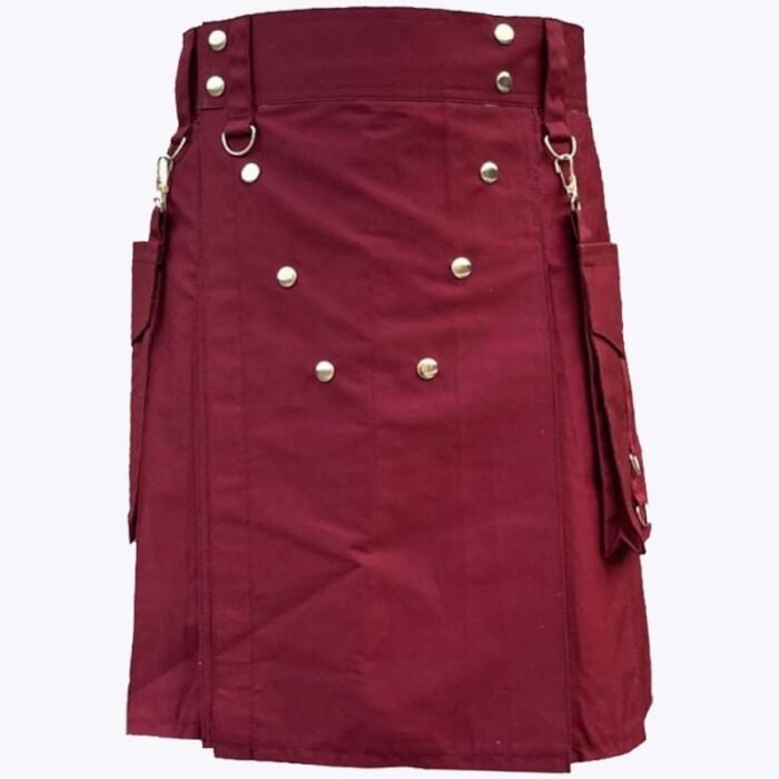 Burgundy Color Utility Kilt