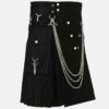 Famous Cargo Utility Kilt With Golden Chains2