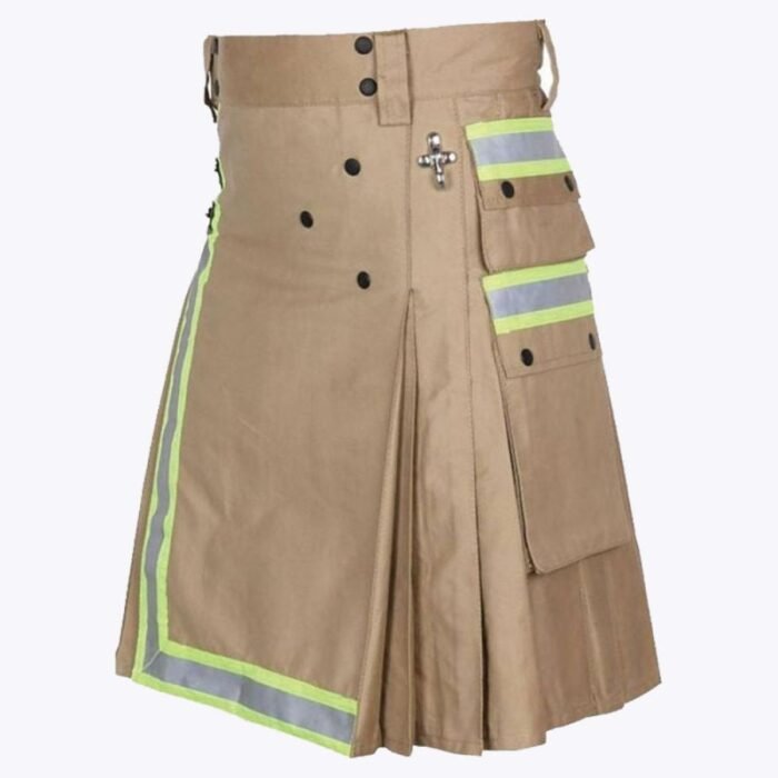 Khaki Firefighter Utility Kilt For Men