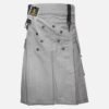 Men Fashion Grey Utility Kilt