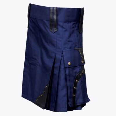Modern Blue Utility Kilt For Men Modern Blue Utility Kilt For Men