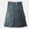 Black Utility Kilt with Yellow Trim