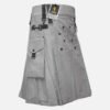 Men Fashion Grey Utility Kilt